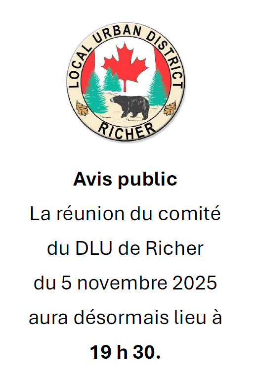 Changement d’heure de la réunion de novembre de l’UDA