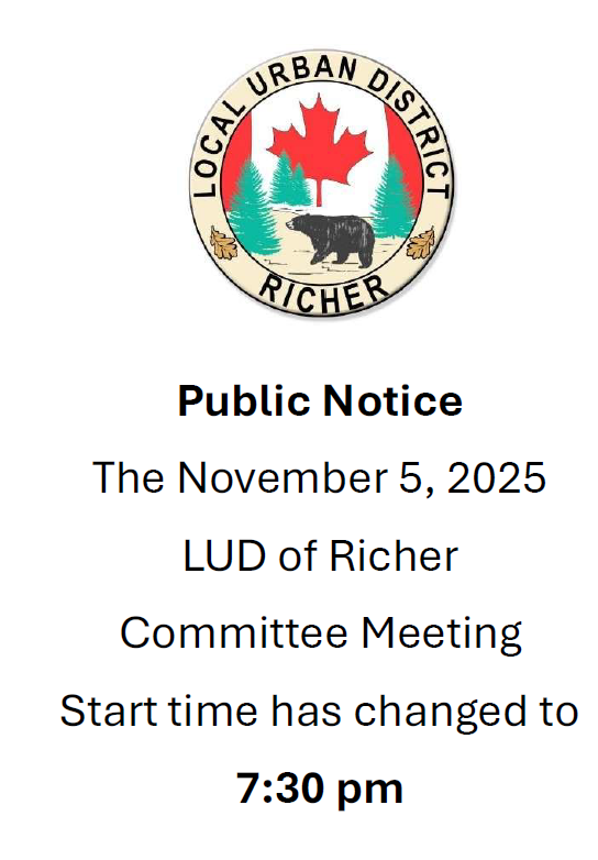 November LUD Meeting Time Change Notice