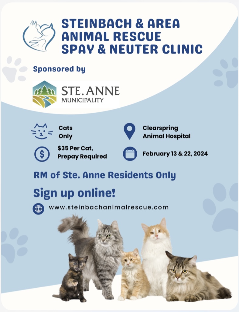 STEINBACH AND AREA ANIMAL RESCUE SPAY & NEUTER CLINIC